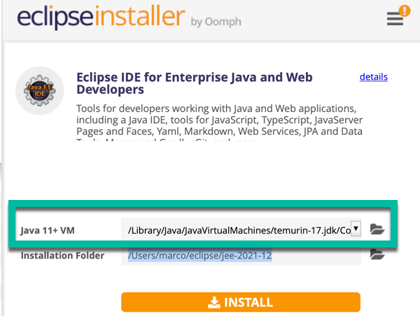 eclipse JRE path